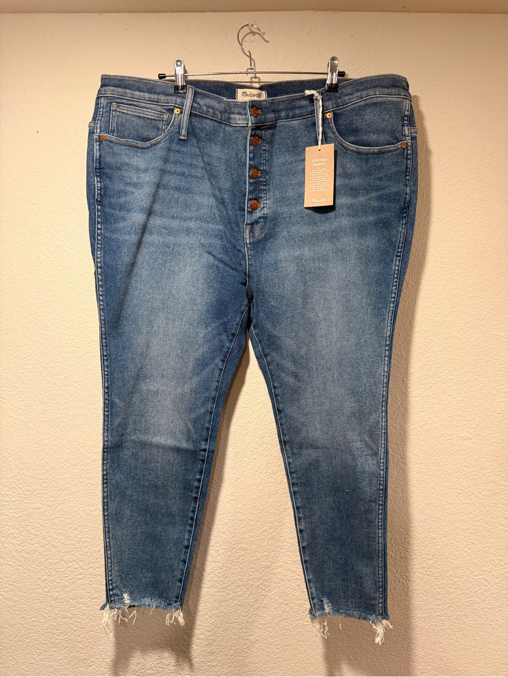 MADEWELL 10” High-Rise Skinny Button-Front Petite Jeans Sz 37P